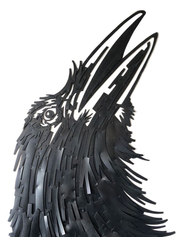 Raving Raven Metal Artwork